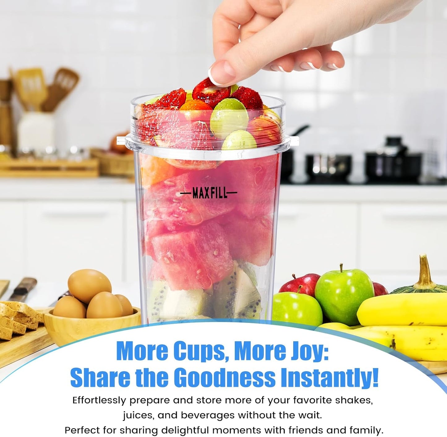 Ninja Fit Blender Cups Replacement 16 oz Cups Kit with Sip & Straw Lids and To Go Lids QB3001SS BL660 BL770 BL740 BL810